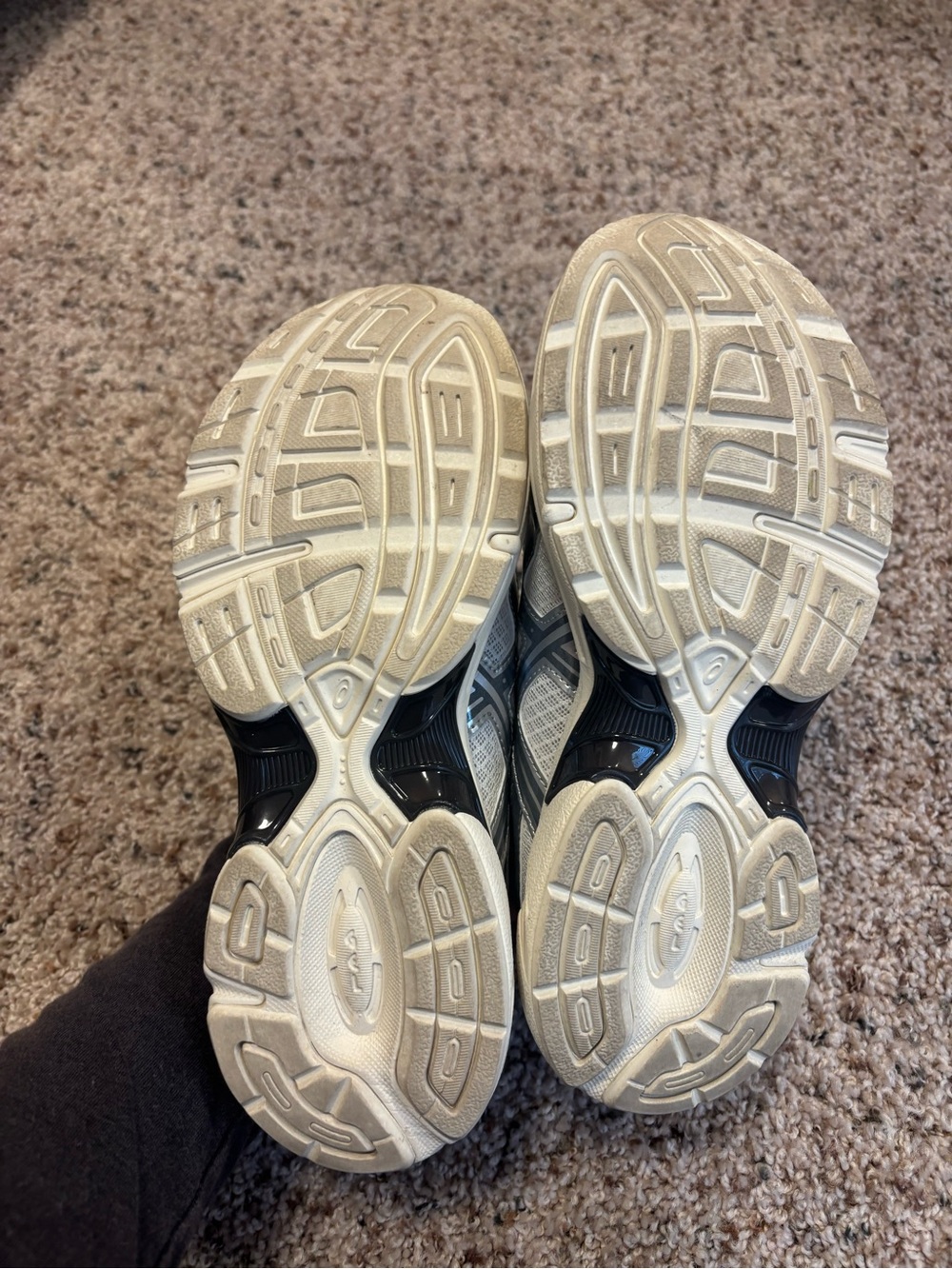 ASICS Cream and Silver Women's Athletic Sneakers - Picture 8 of 8